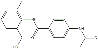 4-Acetylamino-N-(2-hydroxymethyl-6-methylphenyl)benzamide Struktur