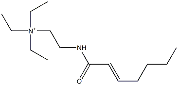 N,N,N-Triethyl-2-(2-heptenoylamino)ethanaminium Struktur