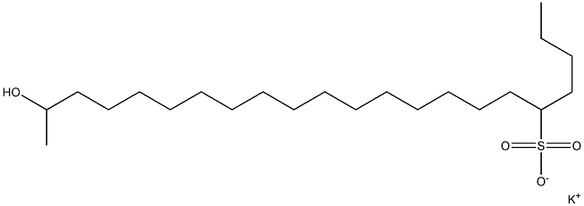 21-Hydroxydocosane-5-sulfonic acid potassium salt Struktur