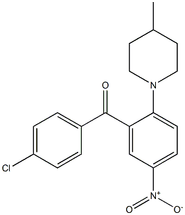 4'-Chloro-5-nitro-2-(4-methyl-1-piperidinyl)benzophenone Struktur