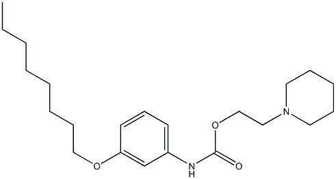 1-[2-[[(3-(Octyloxy)phenyl)amino]carbonyloxy]ethyl]piperidine Struktur