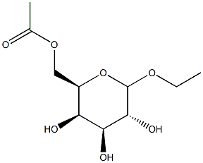 Ethyl 6-O-acetyl-D-galactopyranoside Struktur