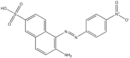 6-Amino-5-(p-nitrophenylazo)-2-naphthalenesulfonic acid Struktur