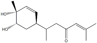 (1R,2R,5R)-2-Methyl-5-[(1S)-1,5-dimethyl-3-oxo-4-hexen-1-yl]-3-cyclohexene-1,2-diol Struktur