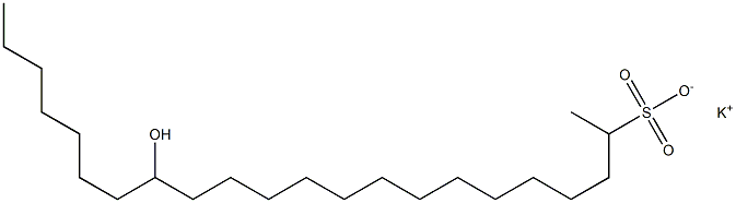 15-Hydroxydocosane-2-sulfonic acid potassium salt Struktur