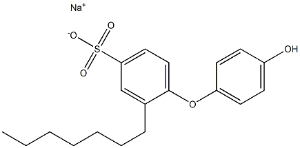 4'-Hydroxy-2-heptyl[oxybisbenzene]-4-sulfonic acid sodium salt Struktur