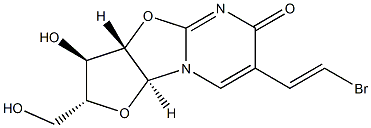 (2R,3R,3aS,9aS)-2,3,3a,9a-Tetrahydro-3-hydroxy-2-(hydroxymethyl)-7-[(E)-2-bromovinyl]-6H-furo[2',3':4,5]oxazolo[3,2-a]pyrimidin-6-one Struktur