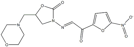 5-Morpholinomethyl-3-[(5-nitro-2-furoyl)methyleneamino]-2-oxazolidinone Struktur