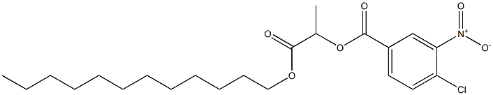 4-Chloro-3-nitrobenzoic acid 1-(dodecyloxycarbonyl)ethyl ester Struktur