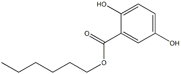 2,5-Dihydroxybenzoic acid hexyl ester Struktur