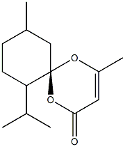 (6R)-7-Isopropyl-2,10-dimethyl-1,5-dioxaspiro[5.5]undec-2-en-4-one Struktur