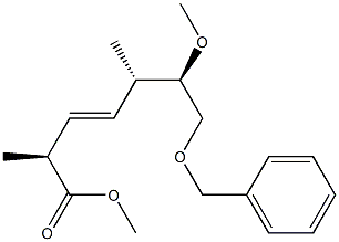 (2S,5S,6R,3E)-7-(Benzyloxy)-6-methoxy-2,5-dimethyl-3-heptenoic acid methyl ester Struktur