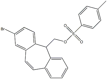 2-Bromo-5-[(p-toluenesulfonyloxy)methyl]-5H-dibenzo[a,d]cycloheptene Struktur