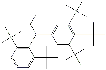 1-(3,4,5-Tri-tert-butylphenyl)-1-(2,6-di-tert-butylphenyl)propane Struktur