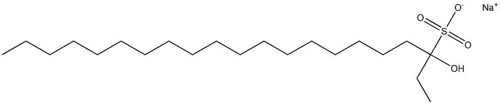 3-Hydroxyhenicosane-3-sulfonic acid sodium salt Struktur