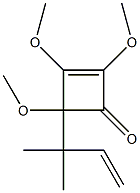 1,2,4-Trimethoxy-4-(1,1-dimethyl-2-propenyl)-1-cyclobuten-3-one Struktur