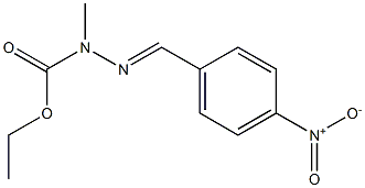 3-(p-Nitrobenzylidene)-2-methylcarbazic acid ethyl ester Struktur