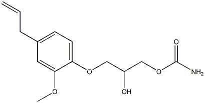 3-(4-Allyl-2-methoxyphenoxy)-1,2-propanediol 1-carbamate Struktur