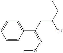 1-Methoxyimino-1-phenylpentan-3-ol Struktur