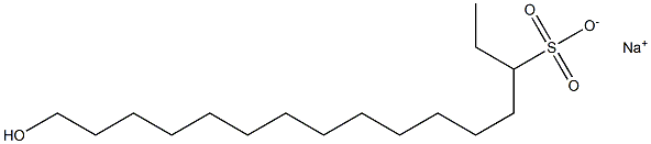 16-Hydroxyhexadecane-3-sulfonic acid sodium salt Struktur