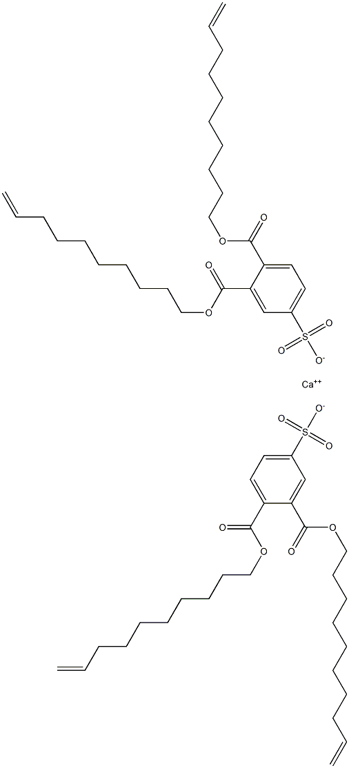 Bis[3,4-di(9-decenyloxycarbonyl)benzenesulfonic acid]calcium salt Struktur