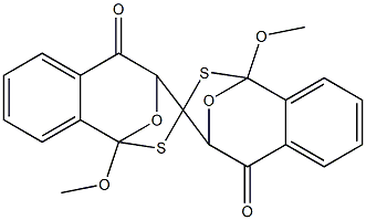 1,1'-Dimethoxy-4,4'-dihydro-3,3'-spirobi[1,4-epoxy-2-benzothiepin]-5,5'(1H,1'H)-dione Struktur