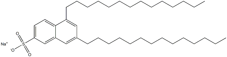 5,7-Ditetradecyl-2-naphthalenesulfonic acid sodium salt Struktur