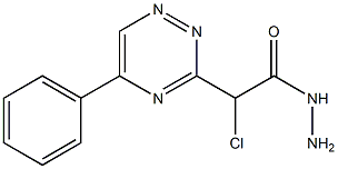 2-Chloro-2-(5-phenyl-1,2,4-triazin-3-yl)acetic acid hydrazide Struktur