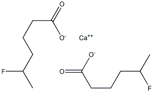 Bis(5-fluorohexanoic acid)calcium salt Struktur