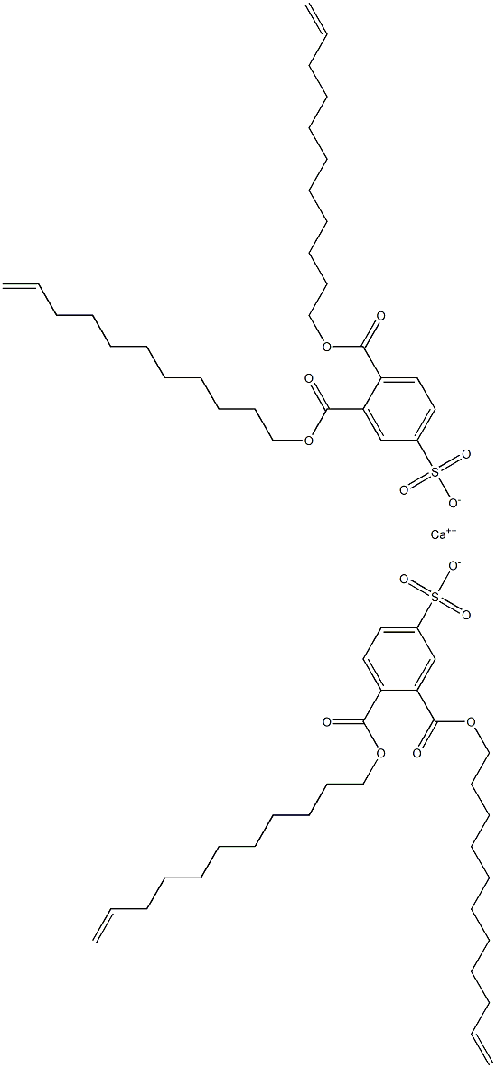 Bis[3,4-di(10-undecenyloxycarbonyl)benzenesulfonic acid]calcium salt Struktur