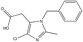 4-Chloro-2-methyl-1-(benzyl)-1H-imidazole-5-acetic acid Struktur