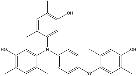 N,N-Bis(5-hydroxy-2,4-dimethylphenyl)-4-(4-hydroxy-2,5-dimethylphenoxy)benzenamine Struktur