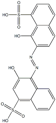 1',2-Dihydroxy-(1,2'-azobisnaphthalene)-4,8'-disulfonic acid Struktur