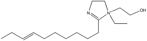 2-(7-Decenyl)-1-ethyl-1-(2-hydroxyethyl)-2-imidazoline-1-ium Struktur