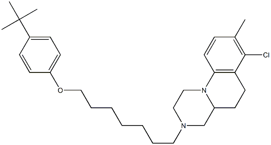 3-[7-(4-tert-Butylphenoxy)heptyl]-7-chloro-8-methyl-2,3,4,4a,5,6-hexahydro-1H-pyrazino[1,2-a]quinoline Struktur