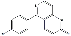 5-(4-Chlorophenyl)-1,6-naphthyridin-2(1H)-one Struktur