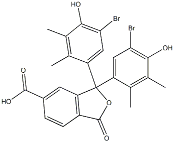 1,1-Bis(5-bromo-4-hydroxy-2,3-dimethylphenyl)-1,3-dihydro-3-oxoisobenzofuran-6-carboxylic acid Struktur