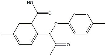 2-[[(4-Methylphenyl)oxy]acetylamino]-5-methylbenzoic acid Struktur