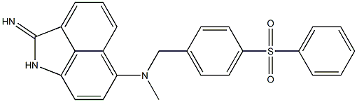 1,2-Dihydro-2-imino-6-[N-methyl-N-[4-(phenylsulfonyl)benzyl]amino]benz[cd]indole Struktur