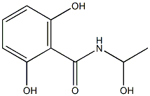 2,6-Dihydroxy-N-(1-hydroxyethyl)benzamide Struktur