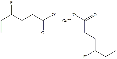 Bis(4-fluorohexanoic acid)calcium salt Struktur