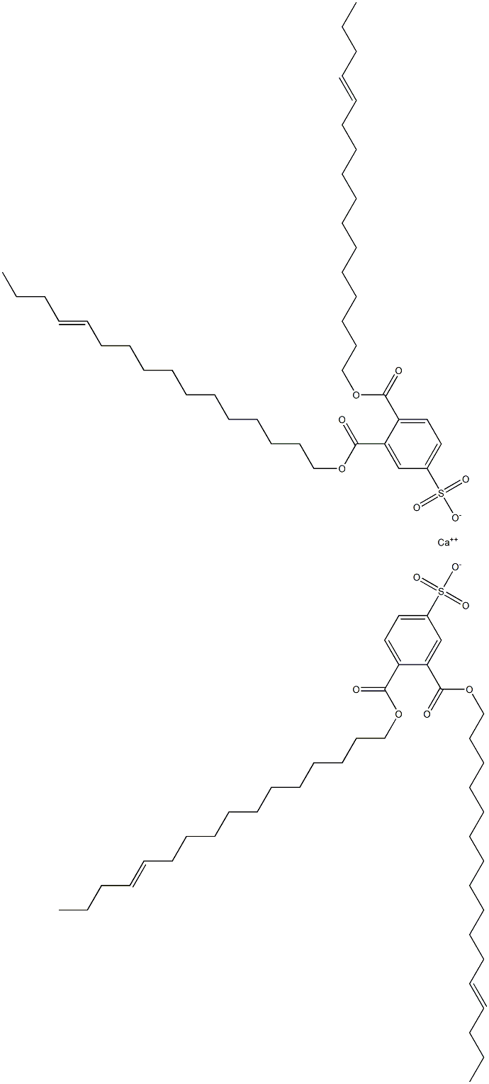 Bis[3,4-di(12-hexadecenyloxycarbonyl)benzenesulfonic acid]calcium salt Struktur