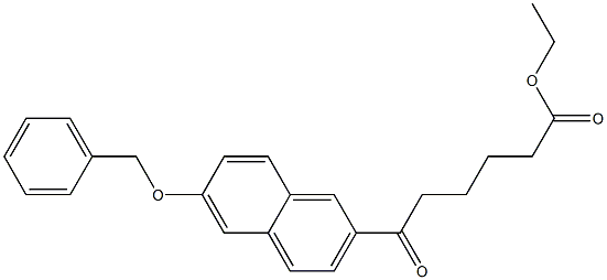 6-Oxo-6-[6-(benzyloxy)-2-naphtyl]hexanoic acid ethyl ester Struktur