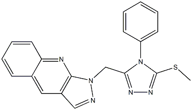 1-[[5-(Methylthio)-4-phenyl-4H-1,2,4-triazol-3-yl]methyl]-1H-pyrazolo[3,4-b]quinoline Struktur