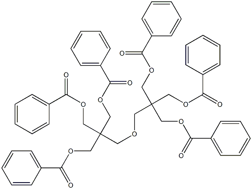 2,2'-Oxybismethylenebis(2-hydroxymethyl-1,3-propanediol tribenzoate) Struktur