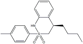 (4R)-3,4-Dihydro-2-(4-methylphenyl)-4-butyl-2H-2,1-benzothiazine 2,2-dioxide Struktur