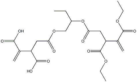 4,4'-[1-Ethylethylenebis(oxycarbonyl)]bis(1-butene-2,3-dicarboxylic acid diethyl) ester Struktur