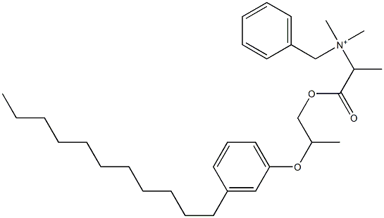 N,N-Dimethyl-N-benzyl-N-[1-[[2-(3-undecylphenyloxy)propyl]oxycarbonyl]ethyl]aminium Struktur