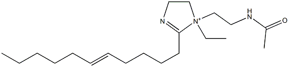 1-[2-(Acetylamino)ethyl]-1-ethyl-2-(5-undecenyl)-2-imidazoline-1-ium Struktur