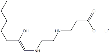 3-[N-[2-[N-(2-Hydroxy-1-heptenyl)amino]ethyl]amino]propionic acid lithium salt Struktur